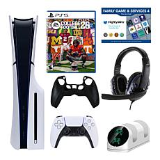 PS5 Slim Core Console Bundle with NCAA College Football 26 Game