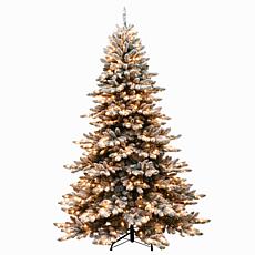 Puleo Intl. 7.5' Royal Majestic Flocked Spruce Tree with 700 Lights