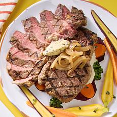 Pureland (8) 8oz. Choice Ribeye Steaks & Garlic Herb Butter