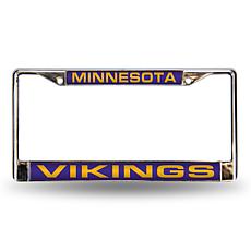 Purple Chrome License Plate Frame - Minnesota Vikings