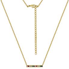 Radiance by Absolute™ 0.50ctw Round Stone Rainbow Bar Necklace