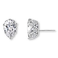 Radiance by Absolute™ 12.53ctw Pear Cut Pavé Gallery Stud Earrings