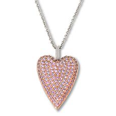 Radiance by Absolute™ 18" Pavé Heart Pendant Necklace