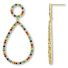 Radiance by Absolute™ 2.07ctw Round Stone Rainbow Dangle Earrings