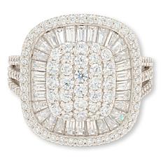 Radiance by Absolute™ 3.2ctw Oval Tapered Baguette Cluster Ring
