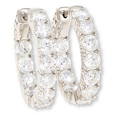 Radiance by Absolute™ 4mm Round Inside/Outside Hoop Earrings