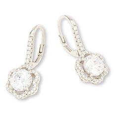 Radiance by Absolute™ 5.25ctw 7mm Round Halo Leverback Earrings
