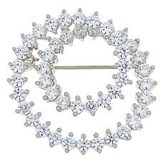 Radiance by Absolute™ 6.21ctw Sterling Silver Swirl-Design Pin