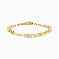 Radiance by Absolute Bezel Chain Link Bracelet