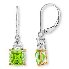 Radiance by Absolute™ Green Asscher Cut and Square Drop Earrings