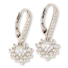 Radiance by Absolute™ Heart Halo Leverback Earrings
