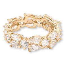 Radiance by Absolute™ Round and Pear Mixed-Cut Band Ring