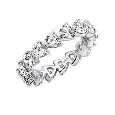 Radiance by Absolute™ Simulated Diamond Heart Prong-Set Eternity Ring