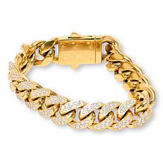 Radiance by Absolute™ Stainless Steel Cuban Linked Bracelet
