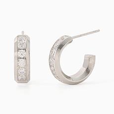 Radiance by Absolute™ Stainless Steel In Line Hoop Earrings