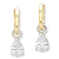 Radiance by Absolute™ Two-Tone Pear Drop Earrings