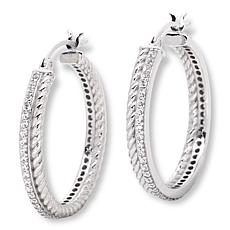 Radiance by Absolute™ x Katharine McPhee 2-Row Pavé Hoop Earrings