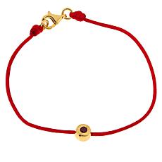 Rarities Gold-Plated Gemstone Station Nylon Cord Bracelet
