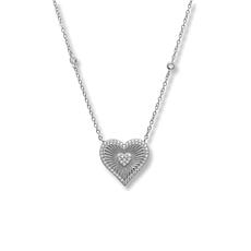 RBA Sparkle Fluted Heart Neckl