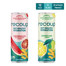 Recoup 12pk Lemon Lime & Watermelon Blood Orange Sparkling Beverage AS