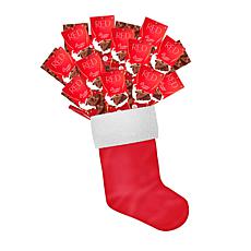 RED Chocolate 12-count 3.5oz. Milk Chocolate Bars with Stocking