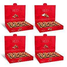 RED Chocolate 4-pack Flavor Variety Diamond Truffles AS