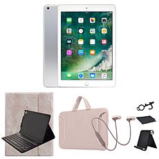 Refurbished 2018 Apple iPad 9.7" 32GB Wifi, Keyboard, Bluetooth Ear...