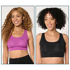 Rhonda Shear 2-pack Invisible Edge Body Bra with Lace Back