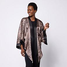 Rhonda Shear Tie-Front Kimono Topper