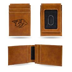 Rico Predators Laser-Engraved Brown Front Pocket Wallet