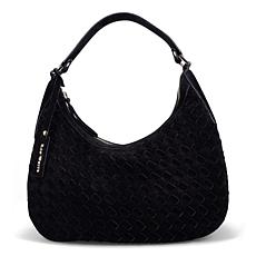 Ron White Esperia Hand Woven Suede Hobo Bag