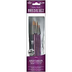 Royal Langnickel Gold Taklon 5pc Brush Set - Round