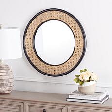 Safavieh Byleth 24" Black Natural Wood Mirror