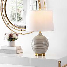 Safavieh Kremp Grey Ceramic Table Lamp with USB, 23"