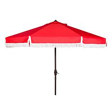 Safavieh Milan Fringe 9' Crank Outdoor Umbrella