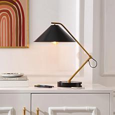 Safavieh Moseby Black and Brass Table Lamp with USB