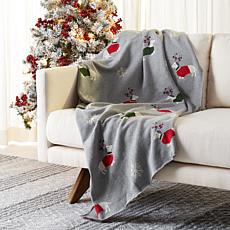 Safavieh Sleighbells Throw Blanket in Grey