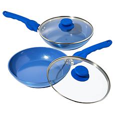 Safe-T-Grip 2-pack 9" Ceramic Coated Nonstick Frypans