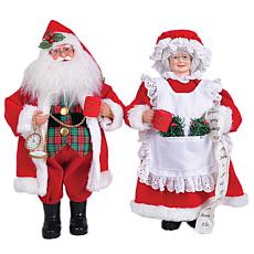 Santa's Workshop 15" Mr. and Mrs. Claus Figurines