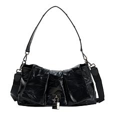 Sharif Legacy Leather Flap Handbag with Hang Lock