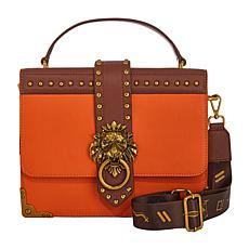 Sharif Legacy Museum Lion Knocker Leather Satchel 