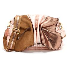 Sharif Legacy Museum Rouched Flap Leather Messenger Bag