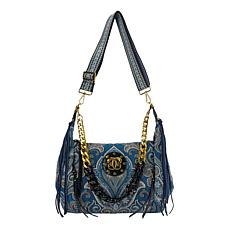 Sharif Legacy Parisian Tapestry and Leather Hobo