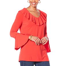 Shavonne Dorsey Humility V-Neck Ruffle Tunic