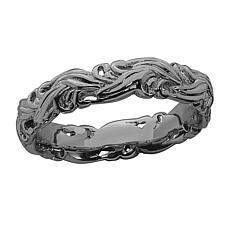Simply Stacks  Sterling Silver Swirling Scroll Ring