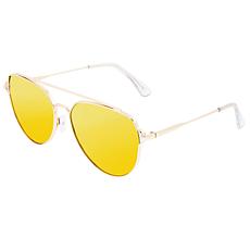 Sixty One Nudge Polarized Sunglasses - Silver Frames and Blue Lenses
