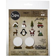 Sizzix Thinlits Dies By Tim Holtz 11-pack - Tiny Snowglobes