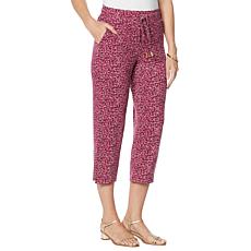 Skinnygirl Koney French Terry Wide-Leg Cropped Lounge Pant