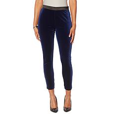 Skinnygirl Marleigh Pull-On Stretch Velvet Slim Ankle Pant