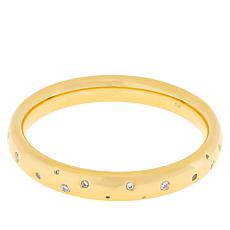 Soave Oro 14K Electroform Cubic Zirconia Bangle